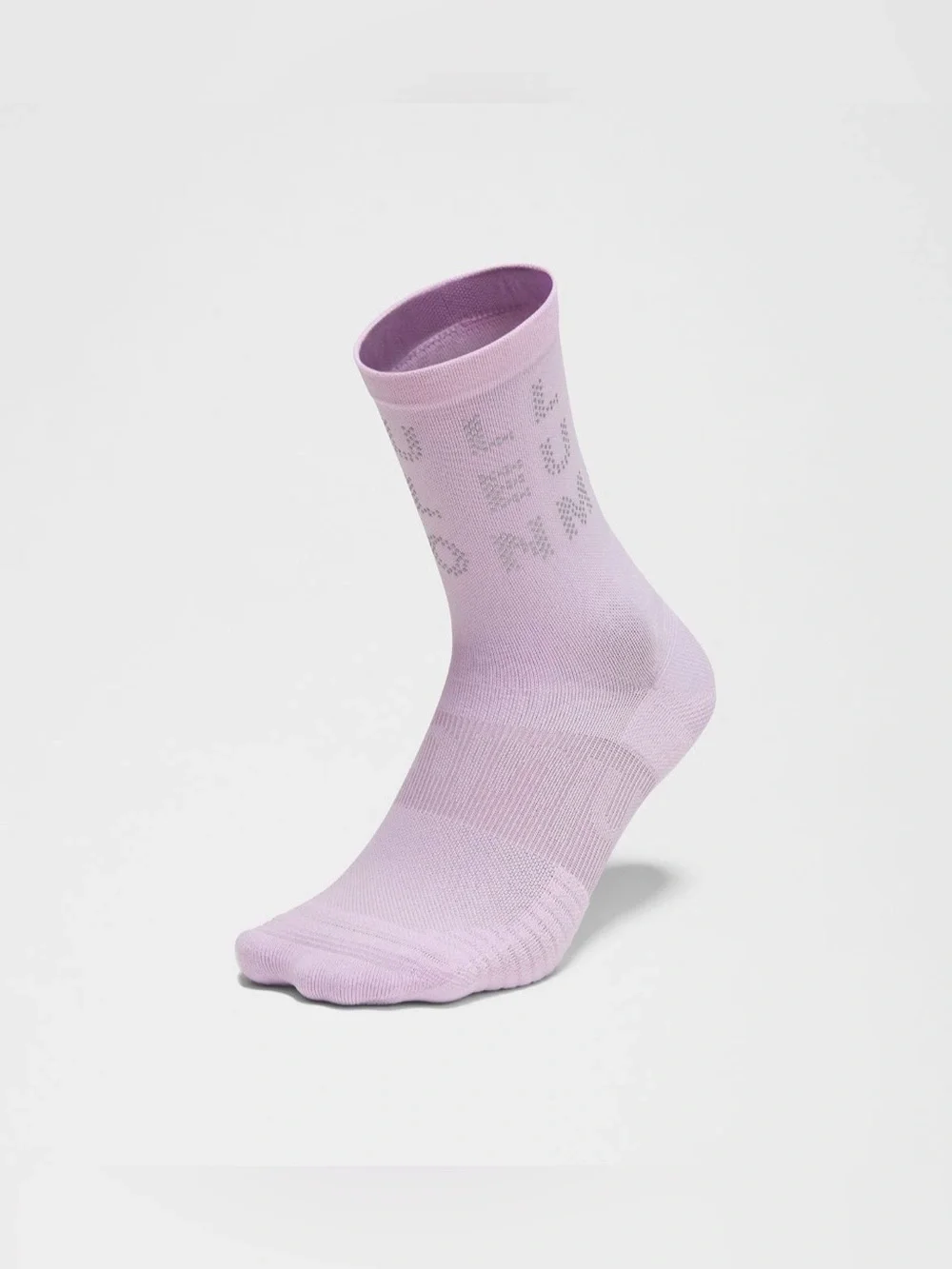 (2) Lululemon Women's Power Stride Crew Socks *Reflective Sz M Lilac Play NWT